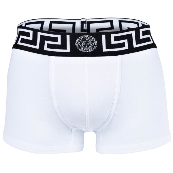 VERSACE Herren Trunk  - TOPEKA, Stretch Cotton, einfarbig Weiß/Schwarz 2XL