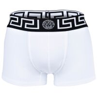 VERSACE Herren Trunk  - TOPEKA, Stretch Cotton, einfarbig Weiß/Schwarz 2XL
