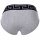 VERSACE Mens Brief - Slip TOPEKA, Stretch Cotton, Solid Color Grey melange/Black L (Large)