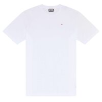 DIESEL Herren T-Shirt - T-JUST-MICRODIV, Kurzarm, Rundhals, Baumwolle, einfarbig Weiß S