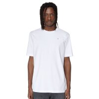 DIESEL Herren T-Shirt - T-JUST-MICRODIV, Kurzarm, Rundhals, Baumwolle, einfarbig Weiß S