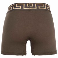 VERSACE Mens Boxer Shorts - TOPEKA, Stretch Cotton, Solid Color Khaki/Gold 2XL (XX-Large)