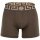VERSACE Mens Boxer Shorts - TOPEKA, Stretch Cotton, Solid Color Khaki/Gold 2XL (XX-Large)