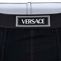 VERSACE Mens Brief - Slip TOPEKA, Stretch Cotton, Solid Color Black S (Small)