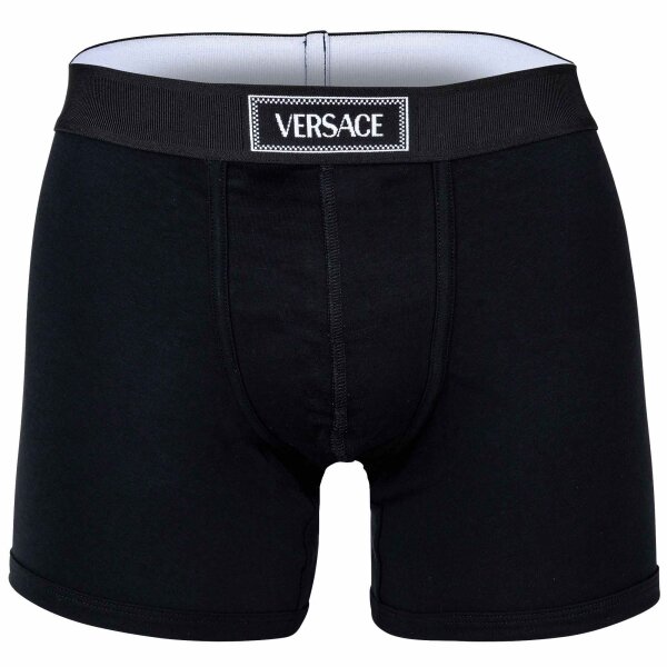 VERSACE Mens Boxer Shorts - CANETE, Trunks, Stretch Cotton, Logo, Solid Colour