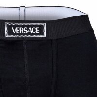 VERSACE Herren Boxershorts - CANETE, Trunks, Stretch Cotton, Logo, einfarbig Schwarz M