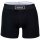 VERSACE Mens Boxer Shorts - CANETE, Short Trunks, Stretch Cotton, Logo, Solid Colour Black M (Medium)