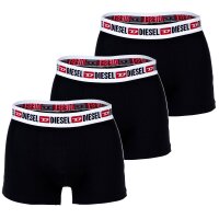 DIESEL Herren Boxershorts, 3er Pack - UMBX-SHAWNTHREEPACK, Trunks, Logobund, Kontrast-Streifen, Cotton Stretch