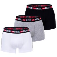 DIESEL Mens Boxershorts, 3 Pack - UMBX-SHAWNTHREEPACK, Trunks, Logo Waistband, Contrast Stripe, Cotton Stretch