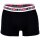 DIESEL Herren Boxershorts, 3er Pack - UMBX-SHAWNTHREEPACK, Trunks, Logobund, Kontrast-Streifen, Cotton Stretch Schwarz/Weiß S