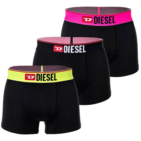 DIESEL Mens Boxer Shorts, 3-pack - UMBX-DAMIENTHREEPACK, Trunks, Logo Waistband, Cotton Stretch