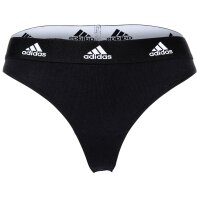 adidas ladies thongs, 3-pack - Thong 3PK, Underwear, Cotton Stretch, Logo, uni Black XL (X-Large)