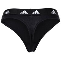 adidas ladies thongs, 3-pack - Thong 3PK, Underwear, Cotton Stretch, Logo, uni Black XL (X-Large)