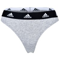 adidas ladies thongs, 3-pack - Thong 3PK, Underwear, Cotton Stretch, Logo, uni Black/White/Grey XL (X-Large)