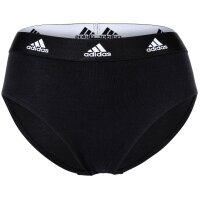 adidas Damen, Slip, 3er Pack - Bikini 3PK, Unterwäsche, Cotton Stretch, Logo, uni Schwarz XS