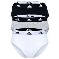 adidas ladies, briefs, 3-pack - Bikini 3PK, underwear, cotton stretch, logo, uni Black/White/Grey 2XL (XX-Large)