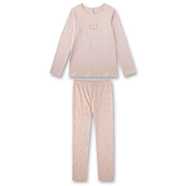 Sanetta Mädchen Schlafanzug, 2-tlg. Set - Teens Pyjama, lang, Baumwolle, Motiv