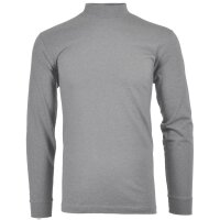 RAGMAN Herren Stehkragen-Pullover - Langarm Basic Stehkragen Regular, Single Jersey, einfarbig Grau Melange 2XL
