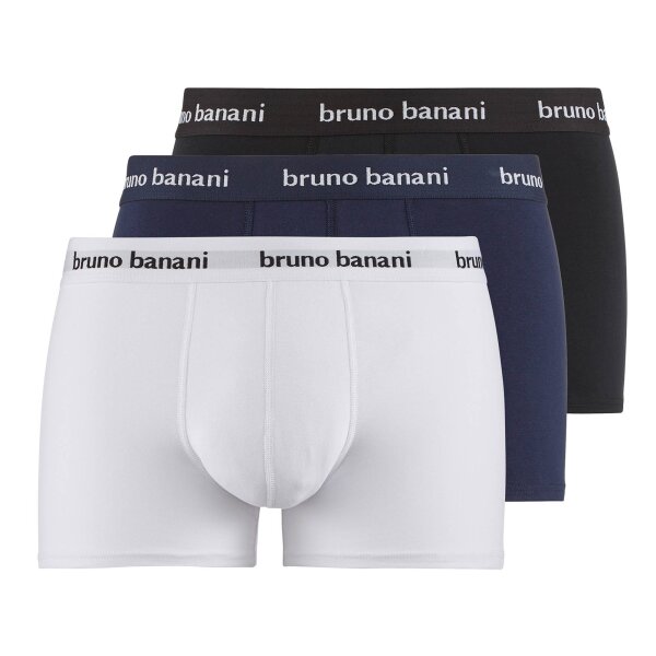 bruno banani mens boxer shorts, 3-pack - EASY LIFE, cotton blend, solid colour