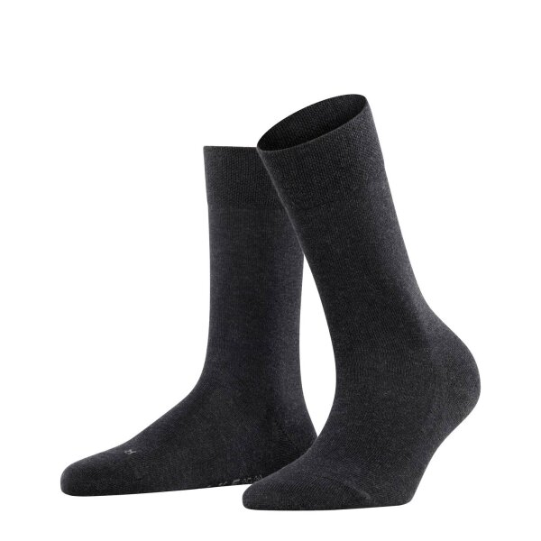 FALKE Damen Socken Multipack - Sensitive London, Kurzsocken, einfarbig Anthrazit 35-38 2er Pack (2x1P)