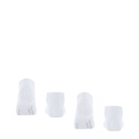 FALKE Damen Socken, Multipack - Happy, Sneakersocken, einfarbig Weiß 35-38 4er Pack (2x2P)