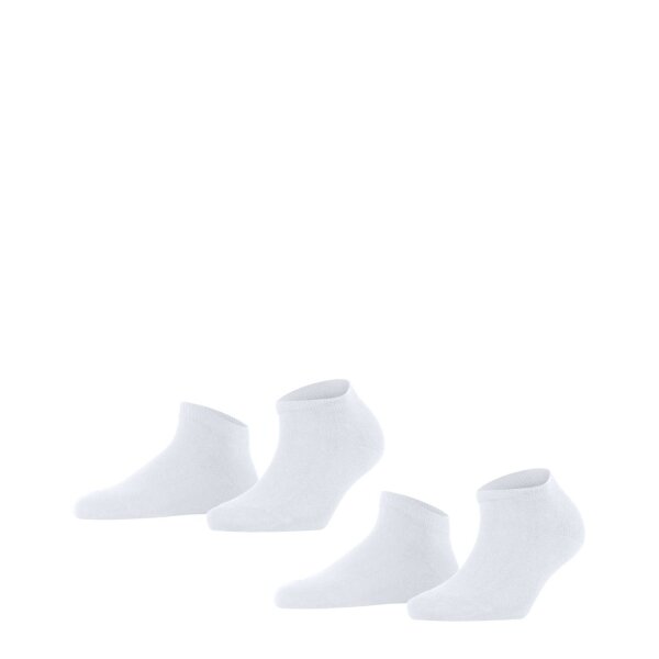 FALKE Damen Socken, Multipack - Happy, Sneakersocken, einfarbig Weiß 35-38 8er Pack (4x2P)