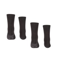 FALKE Kinder Socken, Multipack - Happy, Kurzsocken Schwarz 23-26 4er Pack (2x2P)