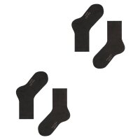 FALKE Kinder Socken, Multipack - Happy, Kurzsocken Schwarz 23-26 4er Pack (2x2P)