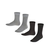 FALKE Kinder Socken, Multipack - Happy, Kurzsocken Schwarz/Grau 39-42 8er Pack (4x2P)