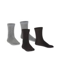 FALKE Kinder Socken, Multipack - Happy, Kurzsocken Schwarz/Grau 39-42 8er Pack (4x2P)