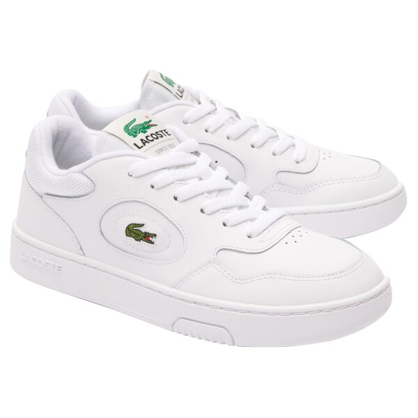 LACOSTE Damen Sneaker - Lineset, Turnschuhe, Logo, Echtleder Weiß EUR 39