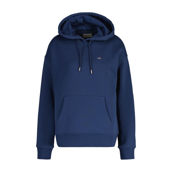 GANT Ladies Sweatshirt - REGULAR SHIELD HOODIE, Hooded Sweater, Logo Dark blue 2XL (XX-Large)