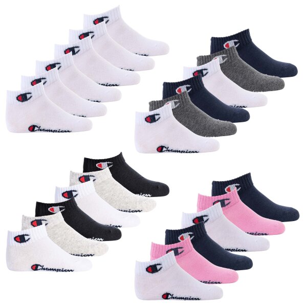 Champion Kinder Socken, 6er Pack - Quarter, einfarbig