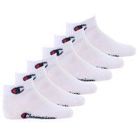 Champion Childrens Socks, 3-Pack - Quarter, solid Colour White 27-30