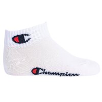Champion Kinder Socken, 6er Pack - Quarter, einfarbig Weiß 27-30