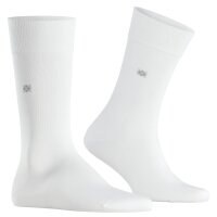 Burlington Herren Socken - DUBLIN, Kurzstrumpf, Logo, One Size, einfarbig Weiß 40-46