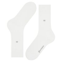 Burlington Herren Socken - DUBLIN, Kurzstrumpf, Logo, One Size, einfarbig Weiß 40-46
