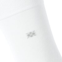 Burlington Mens Socks - DUBLIN, Short Sock, Logo, One Size, plain White 40-46
