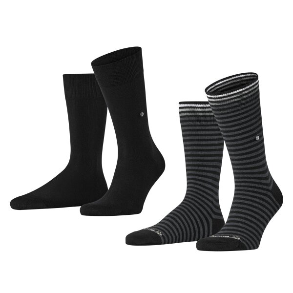 Burlington Herren Socken, 2er Pack - Everyday Stripe SO Mixed, Baumwolle, One Size