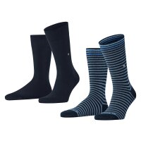 Burlington Mens Socks, 2 Pack - Everyday Stripe SO Mixed, Cotton, One Size
