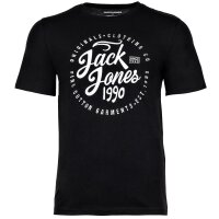 JACK&JONES Herren T-Shirt, 5er Pack - JJLEOGRA TEE CREW NECK, Kurzarm, Rundhals, Baumwolle, Logo-Print Weiß/Schwarz M