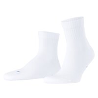 FALKE Unisex Socken - Kurzsocken, Baumwollmischung, Run Rib, Bündchen, einfarbig Weiß 37-38