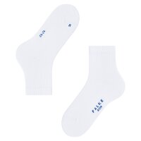 FALKE Unisex Socken - Kurzsocken, Baumwollmischung, Run Rib, Bündchen, einfarbig Weiß 37-38