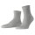 FALKE Unisex Socks - Short Socks, Cotton Blend, Run Rib, Cuff, solid color Light gray 37-38