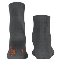 FALKE Unisex Socks - Short Socks, Cotton Blend, Run Rib, Cuff, solid color Dark gray 44-45