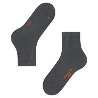 FALKE Unisex Socks - Short Socks, Cotton Blend, Run Rib, Cuff, solid color Dark gray 44-45