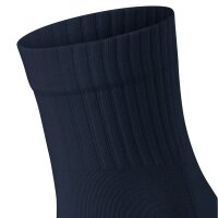 FALKE Unisex Socken - Kurzsocken, Baumwollmischung, Run Rib, Bündchen, einfarbig Dunkelblau 44-45