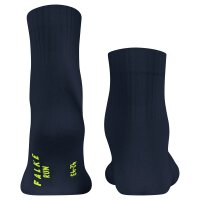 FALKE Unisex Socks - Short Socks, Cotton Blend, Run Rib, Cuff, solid color Dark blue 44-45