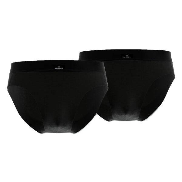 GÖTZBURG Herren Slips, 2er Pack - X-lastic, Unterwäsche, Unterhosen, Logo, einfarbig Schwarz M