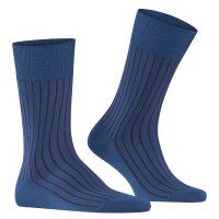 FALKE Herren Socken - Shadow, Strümpfe, Baumwolle, Logo, lang, einfarbig Blau/Bordeaux 41-42